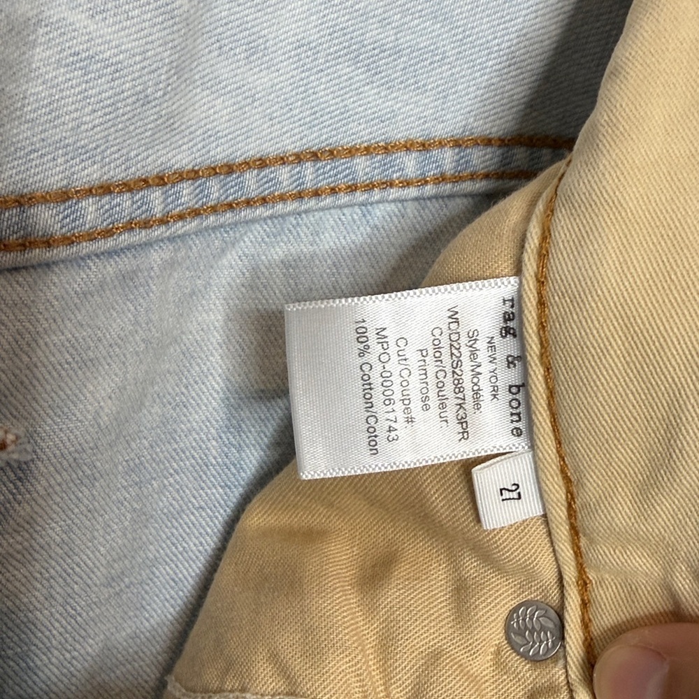 Rag & Bone Alissa High-Rise Barrel Jeans Light Blue 27” Waist - Picture 4 of 9